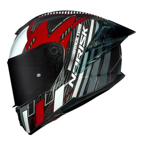 CAPACETE CARBON R TEAM VERMELHO