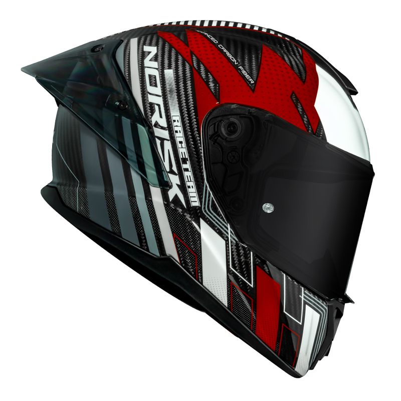 CAPACETE CARBON R TEAM VERMELHO