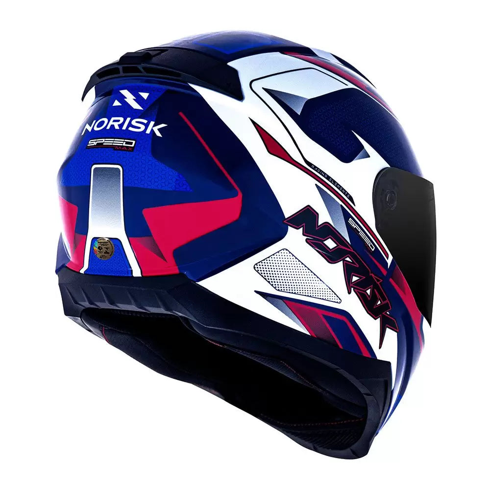 CAPACETE NORISK RAZOR SPEED MAX AZUL BRANCO E VERMELHO