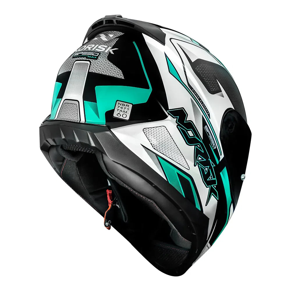 CAPACETE NORISK RAZOR SPEEDMAX BRANCO/VERDE