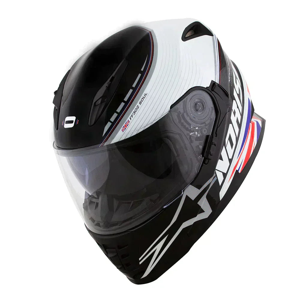 CAPACETE NORISK SOUL FF302 GRAND PRIX UNITED KINGDOM