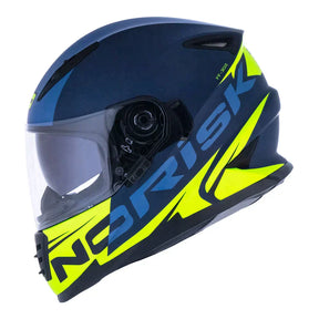 CAPACETE NORISK SOUL MANTY AZUL/AMARELO