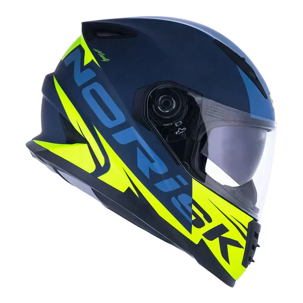 CAPACETE NORISK SOUL MANTY AZUL/AMARELO