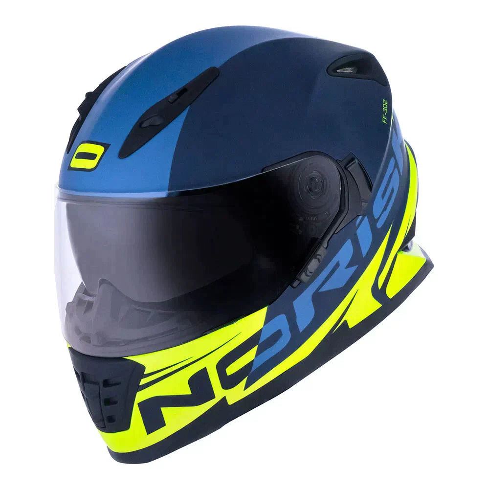 CAPACETE NORISK SOUL MANTY AZUL/AMARELO