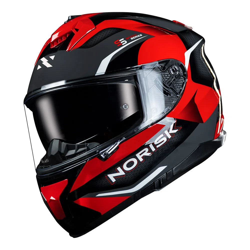 CAPACETE NORISK STRADA DRIVE PRETO/VERMELHO