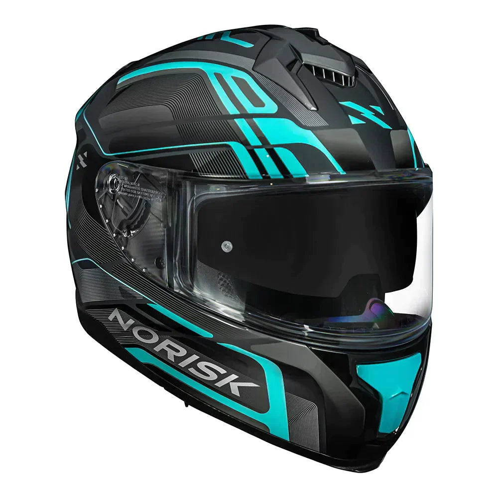 CAPACETE NORISK STRADA FLUX PRETO/AZUL