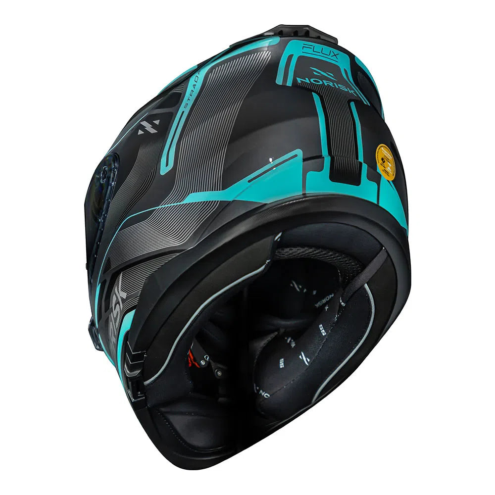 CAPACETE NORISK STRADA FLUX PRETO/AZUL